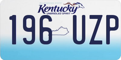 KY license plate 196UZP