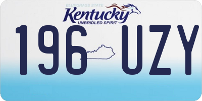 KY license plate 196UZY