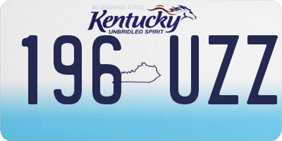 KY license plate 196UZZ