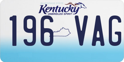 KY license plate 196VAG