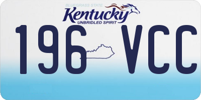KY license plate 196VCC