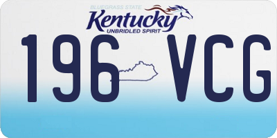 KY license plate 196VCG