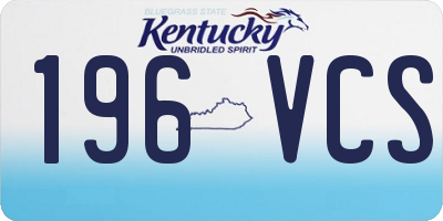 KY license plate 196VCS