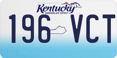 KY license plate 196VCT