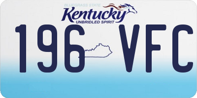 KY license plate 196VFC