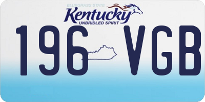 KY license plate 196VGB