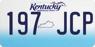 KY license plate 197JCP