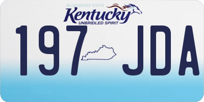 KY license plate 197JDA