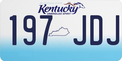 KY license plate 197JDJ