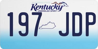 KY license plate 197JDP