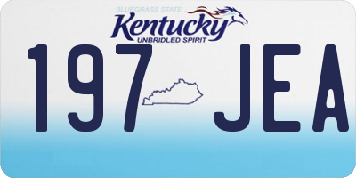 KY license plate 197JEA
