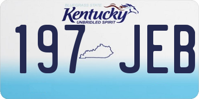 KY license plate 197JEB
