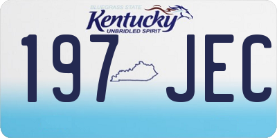 KY license plate 197JEC
