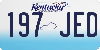 KY license plate 197JED