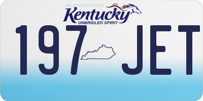 KY license plate 197JET
