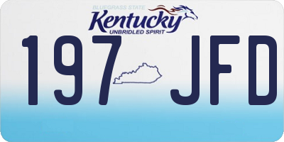KY license plate 197JFD