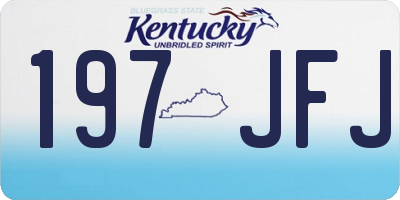 KY license plate 197JFJ