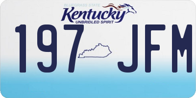 KY license plate 197JFM