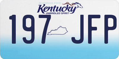 KY license plate 197JFP