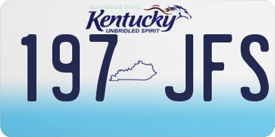 KY license plate 197JFS