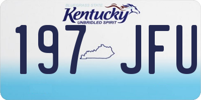 KY license plate 197JFU