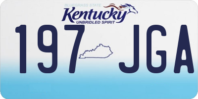 KY license plate 197JGA