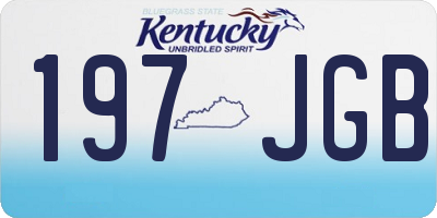 KY license plate 197JGB