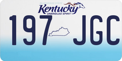 KY license plate 197JGC