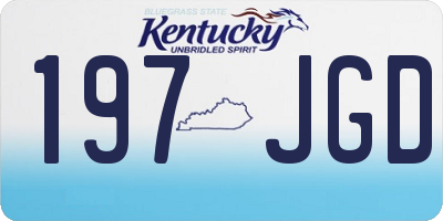 KY license plate 197JGD