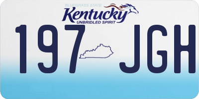 KY license plate 197JGH