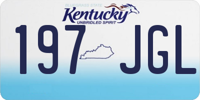 KY license plate 197JGL