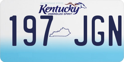 KY license plate 197JGN