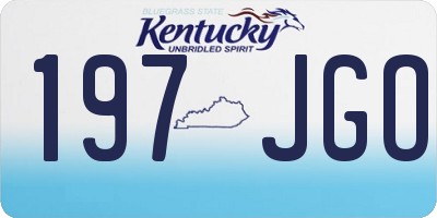 KY license plate 197JGO