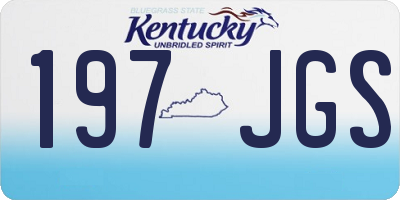 KY license plate 197JGS