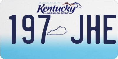 KY license plate 197JHE
