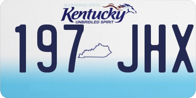 KY license plate 197JHX
