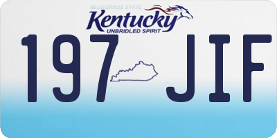 KY license plate 197JIF