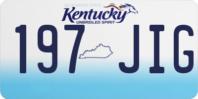 KY license plate 197JIG