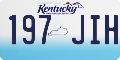 KY license plate 197JIH
