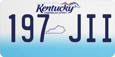 KY license plate 197JII