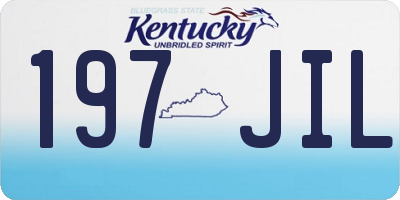 KY license plate 197JIL