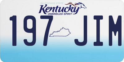 KY license plate 197JIM