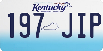 KY license plate 197JIP
