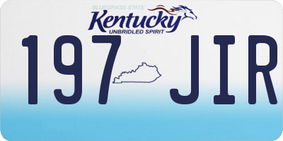 KY license plate 197JIR