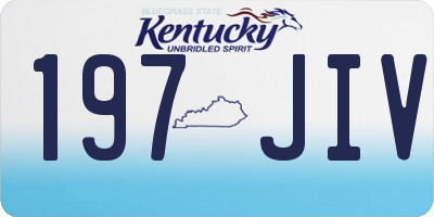 KY license plate 197JIV