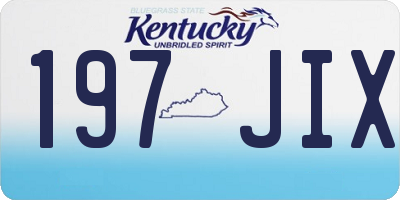 KY license plate 197JIX