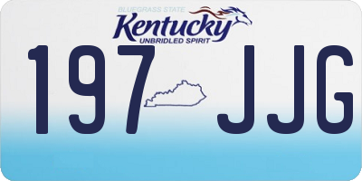KY license plate 197JJG