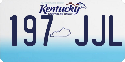 KY license plate 197JJL