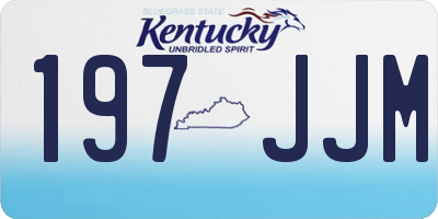 KY license plate 197JJM