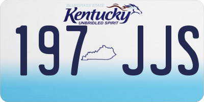 KY license plate 197JJS